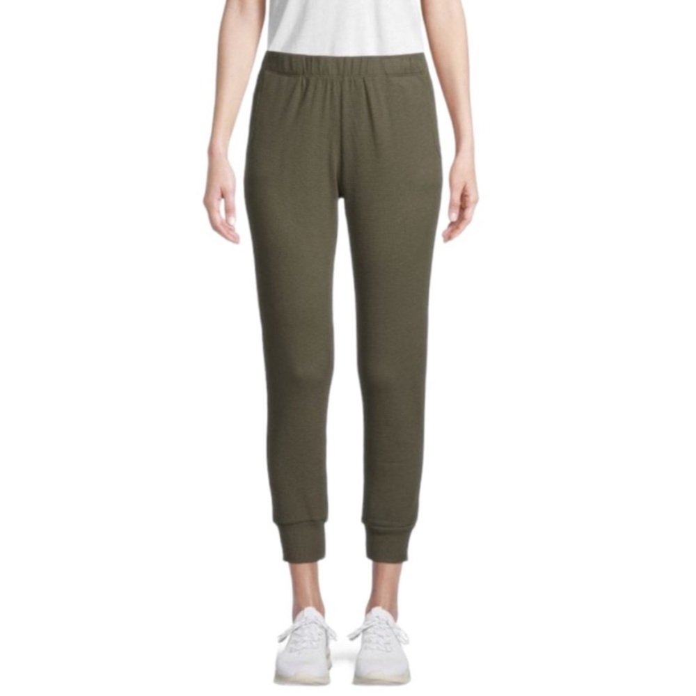 Monrow General Thermal Waffle Knit Jogger Army Green Size Small